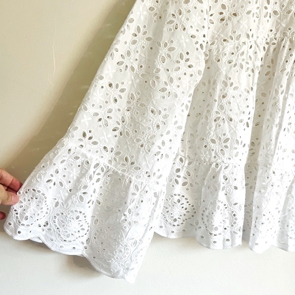 Veronica Beard Emmalyn Eyelet Top in White size 2 - Picture 13 of 16